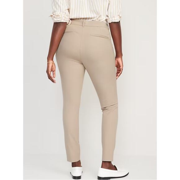 Old Navy Pants Womens Size 16 Mocha Taffy High Rise Pixie Secret Smooth Pockets - Picture 3 of 14
